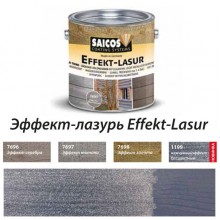 Специальная краска Saicos Effekt-Lasur для деревянных фасадов с эффектом металлика 7696 Effekt-серебро прозрачное 125 мл