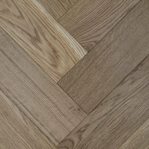 Инженерная доска Damy Floor Дуб Натуральный коллекция Luxury Английская Ёлка Евростандарт 600 х 90 х 15 мм