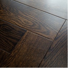 Инженерная доска Damy Floor Дуб Шоколадный коллекция Luxury Английская Ёлка Рустик 600 х 120 х 15 мм