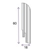 Плинтус деревянный DL Profiles 030 Ясень Термо 60 мм 2.4м