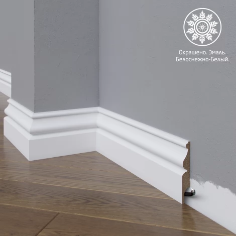 Плинтус Madest Decor 11-072-16 белая базовая эмаль w1107216
