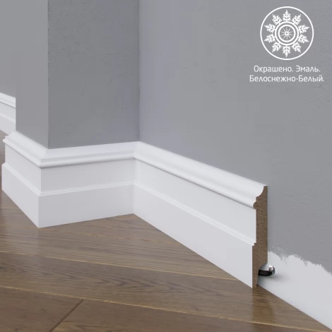 Плинтус МДФ Madest Decor 26-083-18 белая базовая эмаль w2608318
