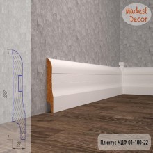 Плинтус Madest Decor 01-100-22 белая базовая эмаль w0110022