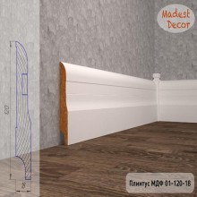 Плинтус Madest Decor 01-120-18 белая базовая эмаль w0112018