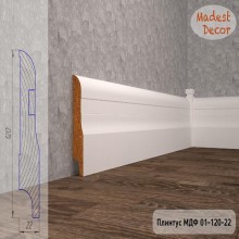Плинтус Madest Decor 01-120-22 белая базовая эмаль w0112022