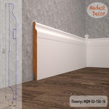 Плинтус Madest Decor 02-150-16 белая базовая эмаль w0215016
