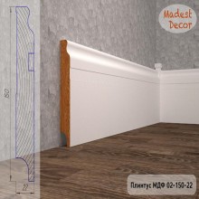Плинтус Madest Decor 02-150-22 грунт под покраску pr0215022