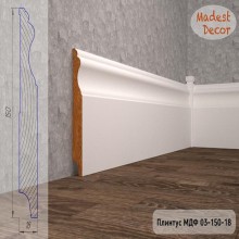 Плинтус Madest Decor 03-150-18 белая базовая эмаль w0315018