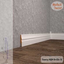 Плинтус Madest Decor 04-054-10 белая базовая эмаль w0405410