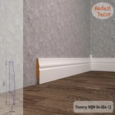 Плинтус Madest Decor 04-064-12 грунт под покраску pr0406412