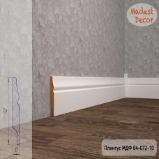 Плинтус Madest Decor 04-072-10 грунт под покраску pr0407210