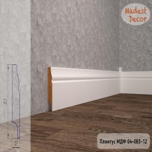 Плинтус Madest Decor 04-083-12 белая базовая эмаль w0408312