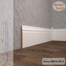 Плинтус Madest Decor 04-100-10 белая базовая эмаль w0410010
