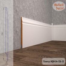 Плинтус Madest Decor 04-136-10 белая базовая эмаль w0413610