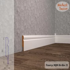 Плинтус Madest Decor 06-064-10 грунт под покраску pr0606410