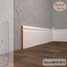 Плинтус Madest Decor 06-100-12 белая базовая эмаль w0610012