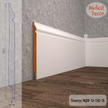 Плинтус Madest Decor 12-150-16 белая базовая эмаль w1215016