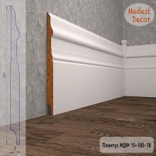 Плинтус Madest Decor 15-185-18 белая базовая эмаль w1518518