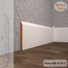 Плинтус Madest Decor 16-120-12 грунт под покраску pr1612012
