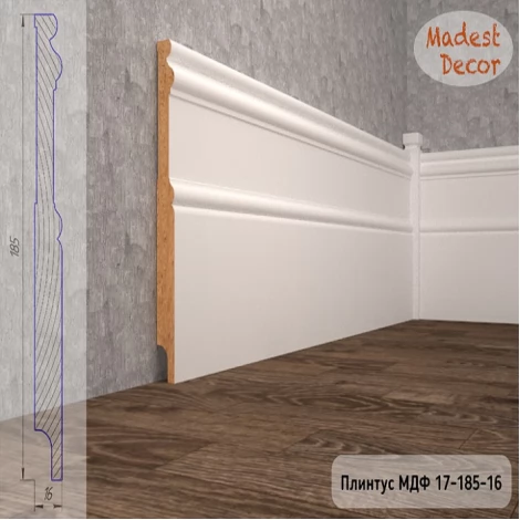 Плинтус Madest Decor 17-185-16 эмаль по RAL, NCS col1718516 Плинтус Madest Decor 17-185-16 эмаль по RAL, NCS col1718516