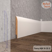 Плинтус Madest Decor 18-120-16 грунт под покраску pr1812016