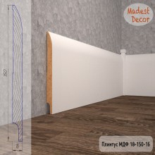 Плинтус Madest Decor 18-150-16 белая базовая эмаль w1815016