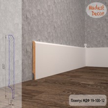 Плинтус Madest Decor 19-100-12 грунт под покраску pr1910012