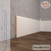 Плинтус Madest Decor 19-120-12 грунт под покраску pr1912012