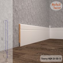 Плинтус Madest Decor 20-100-10 белая базовая эмаль w2010010 Плинтус Madest Decor 20-100-10 белая базовая эмаль w2010010
