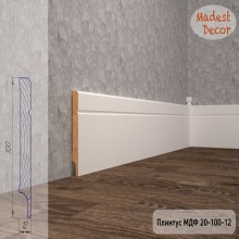 Плинтус Madest Decor 20-100-12 грунт под покраску pr2010012