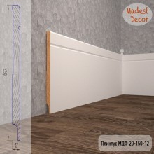 Плинтус Madest Decor 20-150-12 грунт под покраску pr2015012 Плинтус Madest Decor 20-150-12 грунт под покраску pr2015012