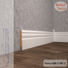 Плинтус Madest Decor 21-083-12 белая базовая эмаль w2108312