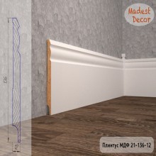 Плинтус Madest Decor 21-136-12 белая базовая эмаль w2113612