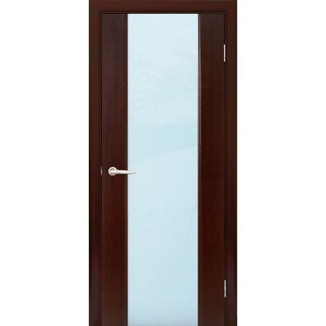 Межкомнатная дверь Мебель-Массив Альба 1 Венге без патины полотно с остеклением витраж зеркало