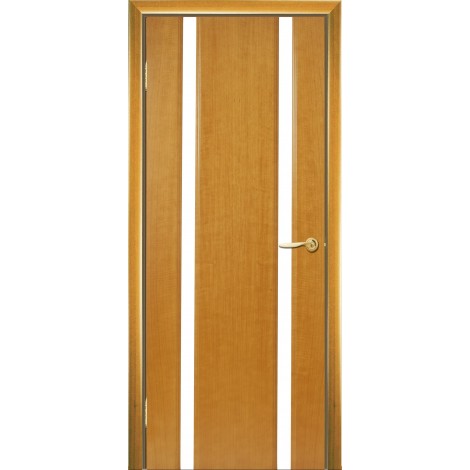 Межкомнатная дверь Мебель-Массив Альба 2 Африканский орех без патины полотно с остеклением витраж матовый