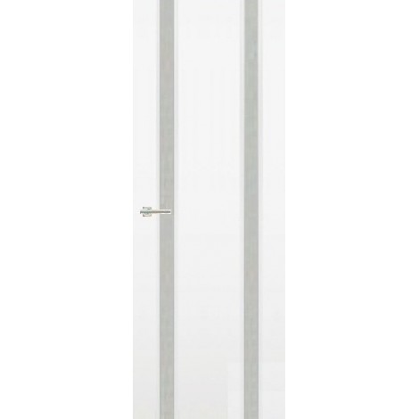 Межкомнатная дверь Мебель-Массив Альба 2 Эмаль белая без патины полотно с остеклением витраж матовый