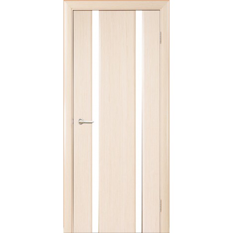 Межкомнатная дверь Мебель-Массив Альба 2 Белый дуб без патины полотно с остеклением витраж матовый