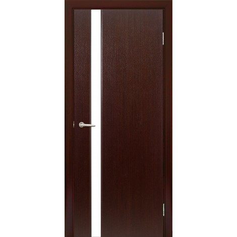 Межкомнатная дверь Мебель-Массив Альба 4 Венге без патины полотно с остеклением витраж матовый