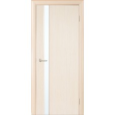 Межкомнатная дверь Мебель-Массив Альба 4 Белый дуб без патины полотно с остеклением витраж матовый