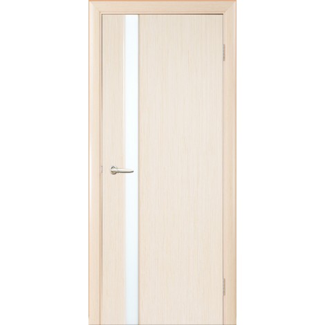 Межкомнатная дверь Мебель-Массив Альба 4 Белый дуб без патины полотно с остеклением витраж матовый