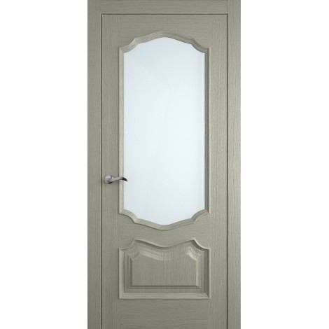 Межкомнатная дверь Мебель-Массив Барселона Эмаль RAL 7044 без патины полотно с остеклением