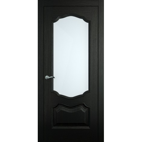 Межкомнатная дверь Мебель-Массив Барселона Эмаль RAL 9005 без патины полотно с остеклением