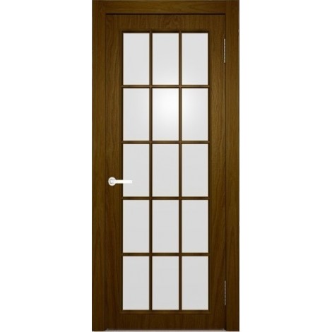 Межкомнатная дверь Мебель-Массив Генуя 1 Светлый дуб полотно с остеклением витраж матовый