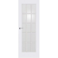 Межкомнатная дверь Мебель-Массив Генуя 1 Эмаль белая полотно с остеклением витраж матовый