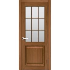 Межкомнатная дверь Мебель-Массив Генуя 2 Светлый дуб полотно с остеклением зеркало