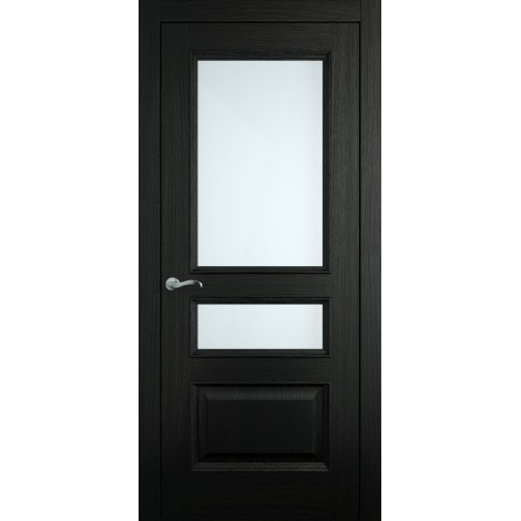 Межкомнатная дверь Мебель-Массив Гранада Эмаль RAL 9005 без патины полотно с остеклением