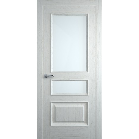 Межкомнатная дверь Мебель-Массив Гранада Эмаль RAL 9010 без патины полотно с остеклением