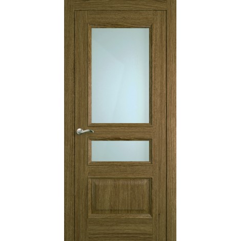 Межкомнатная дверь Мебель-Массив Гранада Светлый дуб без патины полотно с остеклением