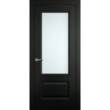 Межкомнатная дверь Мебель-Массив Гранада 2 Эмаль RAL 9005 без патины полотно с остеклением