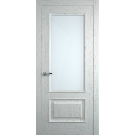 Межкомнатная дверь Мебель-Массив Гранада 2 Эмаль RAL 9010 без патины полотно с остеклением